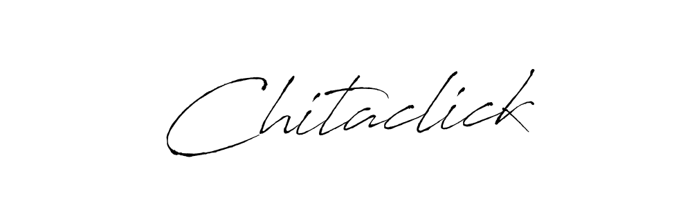 Use a signature maker to create a handwritten signature online. With this signature software, you can design (Antro_Vectra) your own signature for name Chitaclick. Chitaclick signature style 6 images and pictures png