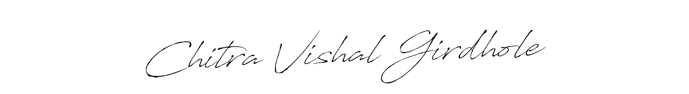 How to make Chitra Vishal Girdhole name signature. Use Antro_Vectra style for creating short signs online. This is the latest handwritten sign. Chitra Vishal Girdhole signature style 6 images and pictures png