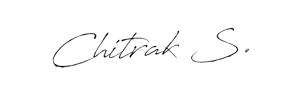 How to make Chitrak S. name signature. Use Antro_Vectra style for creating short signs online. This is the latest handwritten sign. Chitrak S. signature style 6 images and pictures png