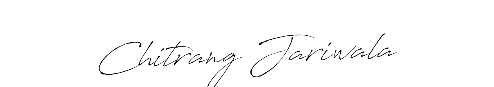 Design your own signature with our free online signature maker. With this signature software, you can create a handwritten (Antro_Vectra) signature for name Chitrang Jariwala. Chitrang Jariwala signature style 6 images and pictures png