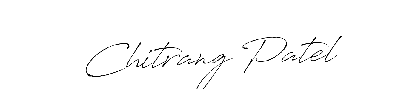 Make a beautiful signature design for name Chitrang Patel. With this signature (Antro_Vectra) style, you can create a handwritten signature for free. Chitrang Patel signature style 6 images and pictures png