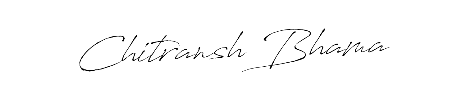 Create a beautiful signature design for name Chitransh Bhama. With this signature (Antro_Vectra) fonts, you can make a handwritten signature for free. Chitransh Bhama signature style 6 images and pictures png