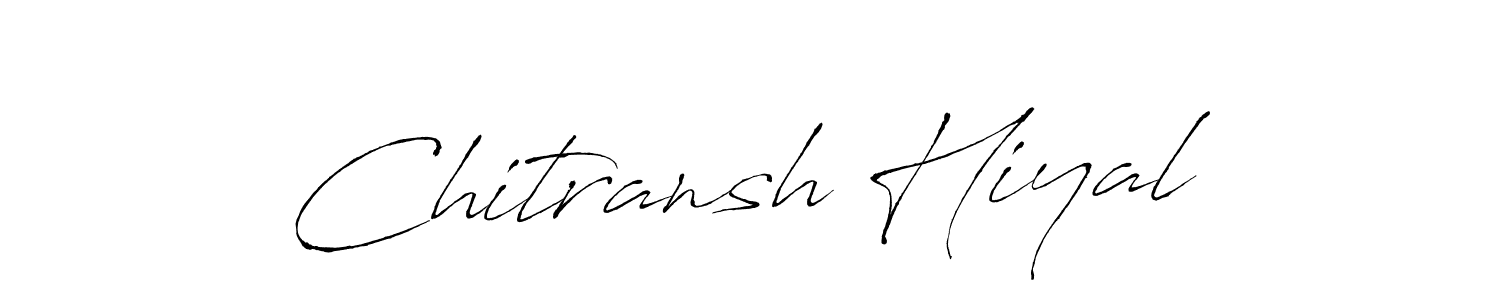 You should practise on your own different ways (Antro_Vectra) to write your name (Chitransh Hiyal) in signature. don't let someone else do it for you. Chitransh Hiyal signature style 6 images and pictures png