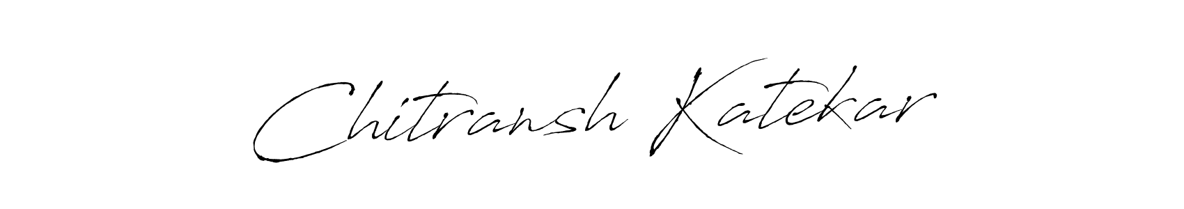 Design your own signature with our free online signature maker. With this signature software, you can create a handwritten (Antro_Vectra) signature for name Chitransh Katekar. Chitransh Katekar signature style 6 images and pictures png