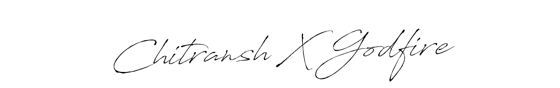 You should practise on your own different ways (Antro_Vectra) to write your name (Chitransh X Godfire) in signature. don't let someone else do it for you. Chitransh X Godfire signature style 6 images and pictures png