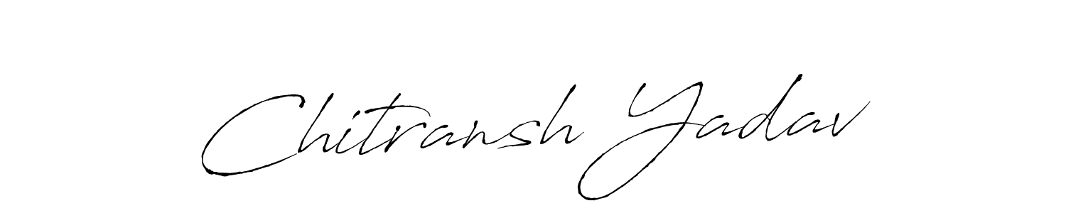 Similarly Antro_Vectra is the best handwritten signature design. Signature creator online .You can use it as an online autograph creator for name Chitransh Yadav. Chitransh Yadav signature style 6 images and pictures png