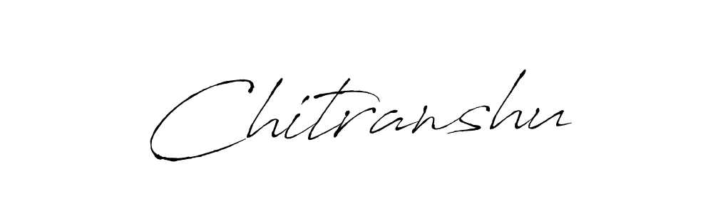 Create a beautiful signature design for name Chitranshu. With this signature (Antro_Vectra) fonts, you can make a handwritten signature for free. Chitranshu signature style 6 images and pictures png