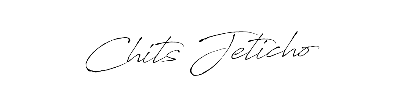 The best way (Antro_Vectra) to make a short signature is to pick only two or three words in your name. The name Chits Jeticho include a total of six letters. For converting this name. Chits Jeticho signature style 6 images and pictures png
