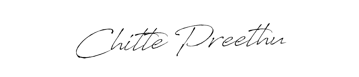 How to make Chitte Preethu signature? Antro_Vectra is a professional autograph style. Create handwritten signature for Chitte Preethu name. Chitte Preethu signature style 6 images and pictures png