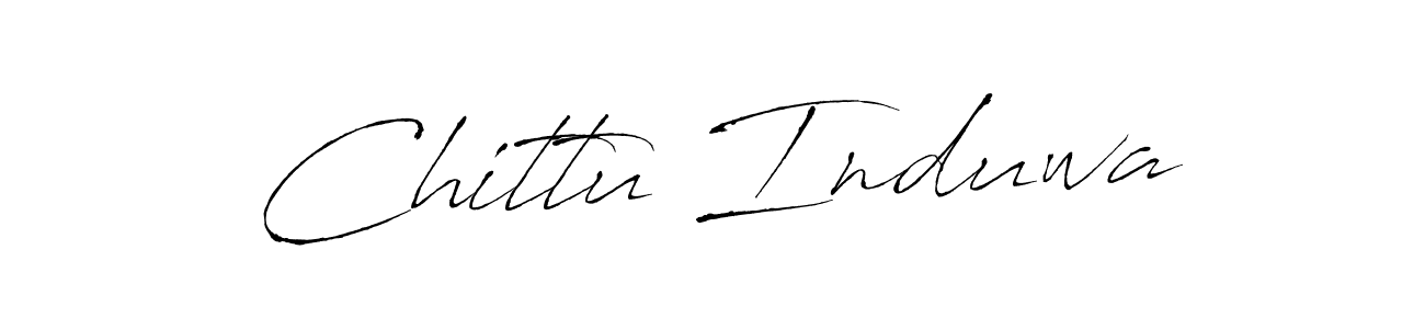 Use a signature maker to create a handwritten signature online. With this signature software, you can design (Antro_Vectra) your own signature for name Chittu Induwa. Chittu Induwa signature style 6 images and pictures png