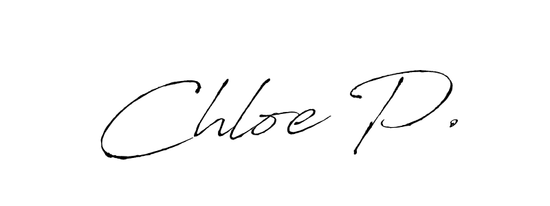 Make a beautiful signature design for name Chloe P.. With this signature (Antro_Vectra) style, you can create a handwritten signature for free. Chloe P. signature style 6 images and pictures png