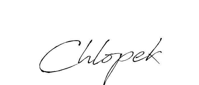 Design your own signature with our free online signature maker. With this signature software, you can create a handwritten (Antro_Vectra) signature for name Chlopek. Chlopek signature style 6 images and pictures png