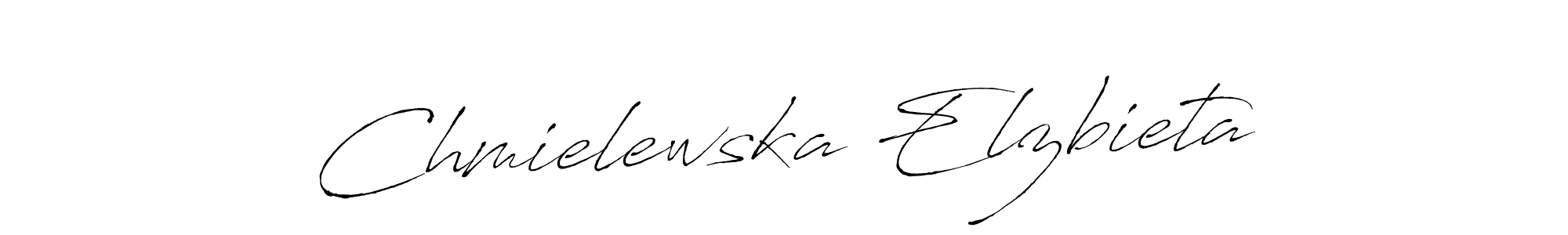 How to make Chmielewska Elzbieta name signature. Use Antro_Vectra style for creating short signs online. This is the latest handwritten sign. Chmielewska Elzbieta signature style 6 images and pictures png