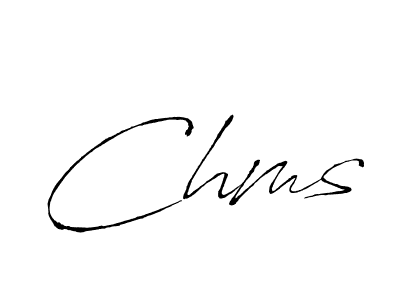 How to make Chms signature? Antro_Vectra is a professional autograph style. Create handwritten signature for Chms name. Chms signature style 6 images and pictures png