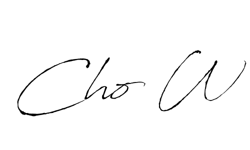 The best way (Antro_Vectra) to make a short signature is to pick only two or three words in your name. The name Cho W include a total of six letters. For converting this name. Cho W signature style 6 images and pictures png