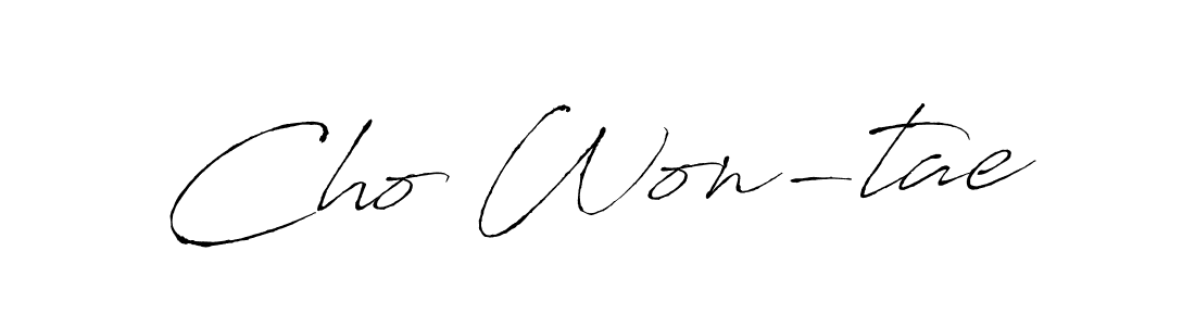 The best way (Antro_Vectra) to make a short signature is to pick only two or three words in your name. The name Cho Won-tae include a total of six letters. For converting this name. Cho Won-tae signature style 6 images and pictures png
