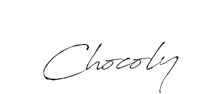 Use a signature maker to create a handwritten signature online. With this signature software, you can design (Antro_Vectra) your own signature for name Chocoly. Chocoly signature style 6 images and pictures png