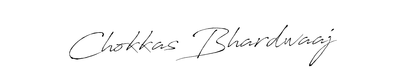 How to make Chokkas Bhardwaaj name signature. Use Antro_Vectra style for creating short signs online. This is the latest handwritten sign. Chokkas Bhardwaaj signature style 6 images and pictures png