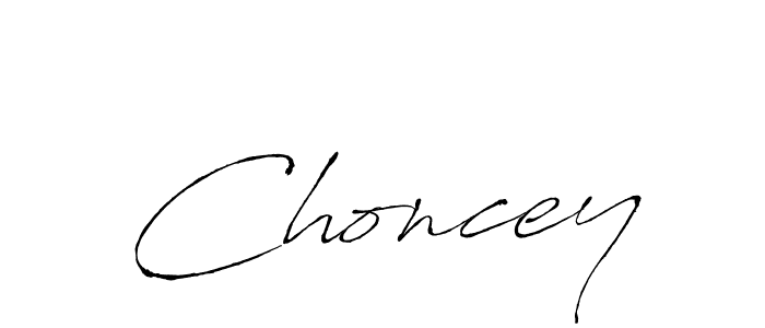 Design your own signature with our free online signature maker. With this signature software, you can create a handwritten (Antro_Vectra) signature for name Choncey. Choncey signature style 6 images and pictures png