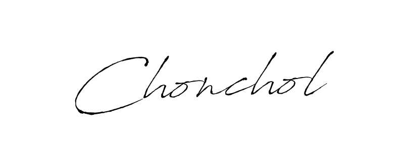 Use a signature maker to create a handwritten signature online. With this signature software, you can design (Antro_Vectra) your own signature for name Chonchol. Chonchol signature style 6 images and pictures png