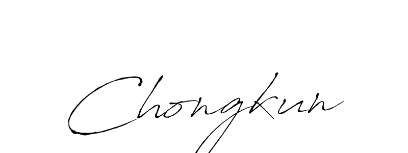 Create a beautiful signature design for name Chongkun. With this signature (Antro_Vectra) fonts, you can make a handwritten signature for free. Chongkun signature style 6 images and pictures png
