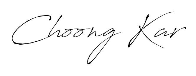 Create your official email sign-off with Choong Kar name in Antro_Vectra style. Crisp, clean, and perfectly legible across all screens. Choong Kar signature style 6 images and pictures png