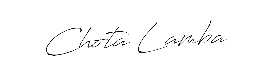 Use a signature maker to create a handwritten signature online. With this signature software, you can design (Antro_Vectra) your own signature for name Chota Lamba. Chota Lamba signature style 6 images and pictures png
