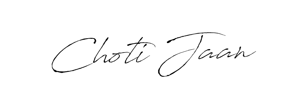 Make a beautiful signature design for name Choti Jaan. With this signature (Antro_Vectra) style, you can create a handwritten signature for free. Choti Jaan signature style 6 images and pictures png