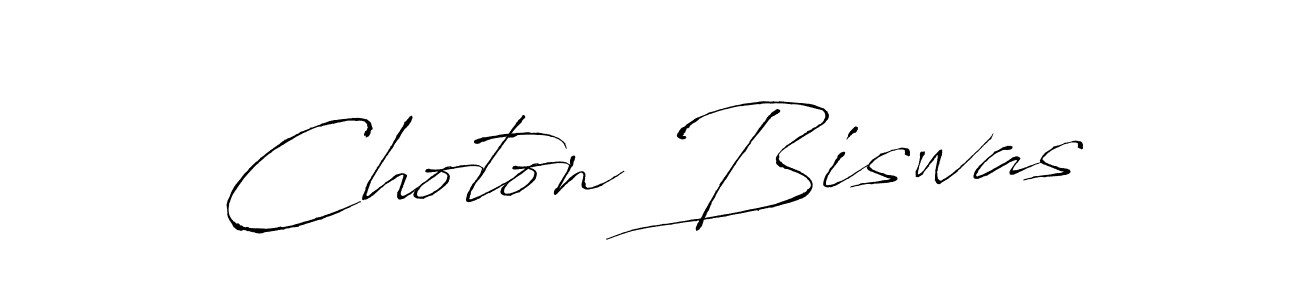 Make a beautiful signature design for name Choton Biswas. With this signature (Antro_Vectra) style, you can create a handwritten signature for free. Choton Biswas signature style 6 images and pictures png