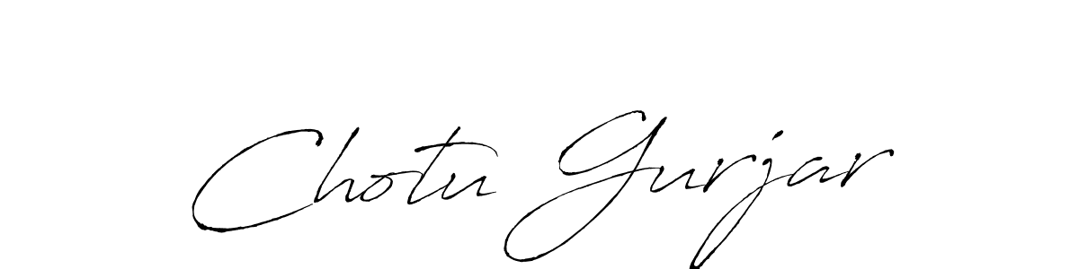 Design your own signature with our free online signature maker. With this signature software, you can create a handwritten (Antro_Vectra) signature for name Chotu Gurjar. Chotu Gurjar signature style 6 images and pictures png
