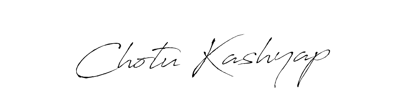 Create a beautiful signature design for name Chotu Kashyap. With this signature (Antro_Vectra) fonts, you can make a handwritten signature for free. Chotu Kashyap signature style 6 images and pictures png