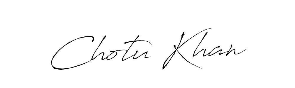 Make a beautiful signature design for name Chotu Khan. With this signature (Antro_Vectra) style, you can create a handwritten signature for free. Chotu Khan signature style 6 images and pictures png