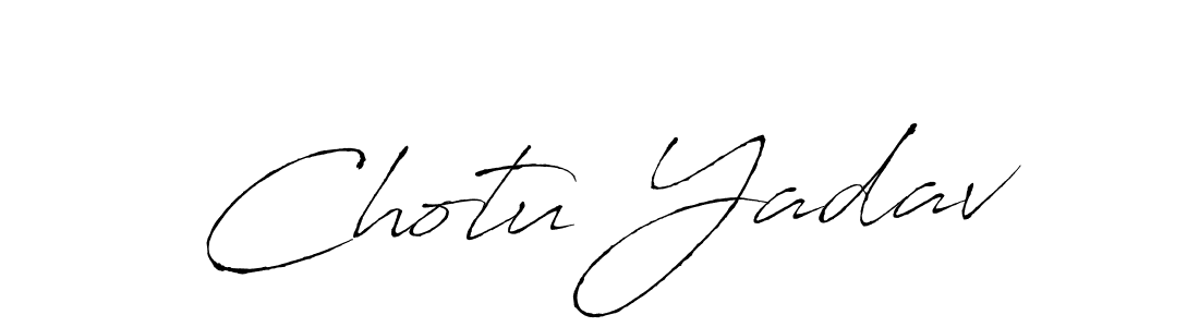 Chotu Yadav stylish signature style. Best Handwritten Sign (Antro_Vectra) for my name. Handwritten Signature Collection Ideas for my name Chotu Yadav. Chotu Yadav signature style 6 images and pictures png