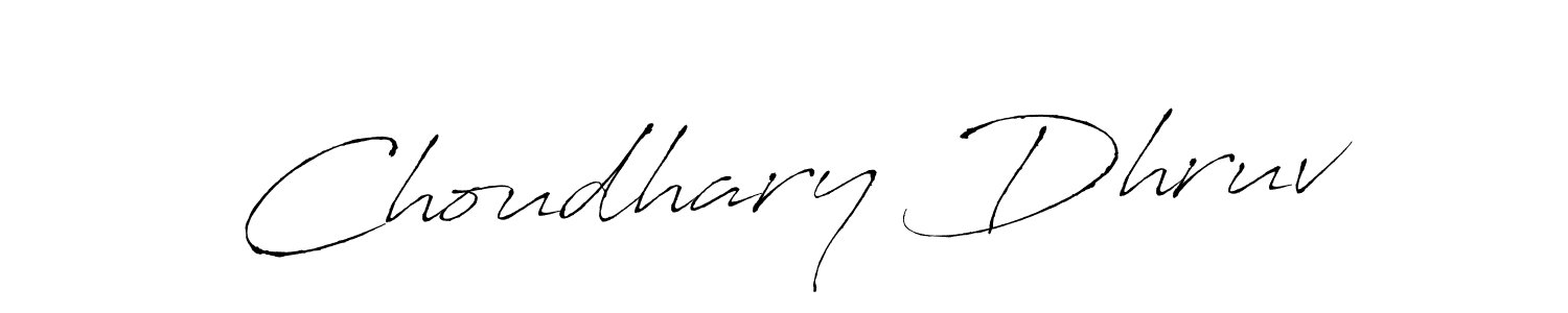 How to make Choudhary Dhruv name signature. Use Antro_Vectra style for creating short signs online. This is the latest handwritten sign. Choudhary Dhruv signature style 6 images and pictures png