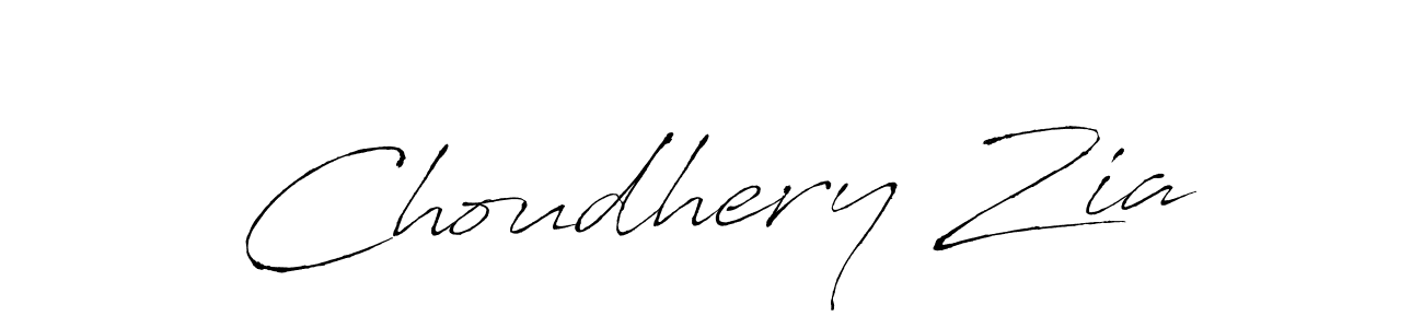 How to make Choudhery Zia name signature. Use Antro_Vectra style for creating short signs online. This is the latest handwritten sign. Choudhery Zia signature style 6 images and pictures png