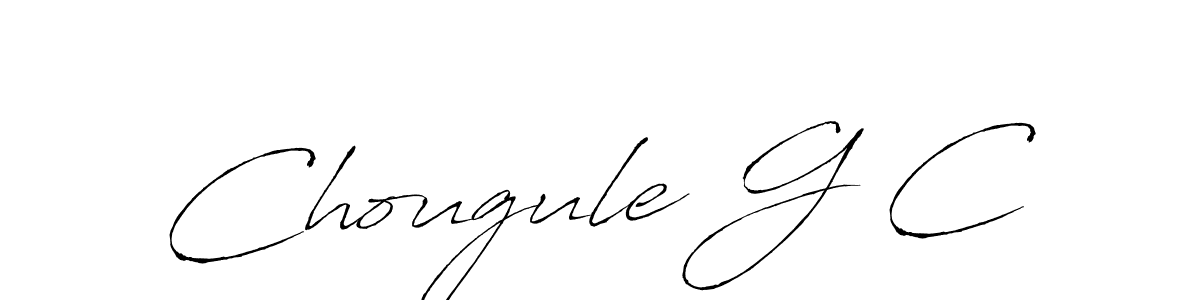 The best way (Antro_Vectra) to make a short signature is to pick only two or three words in your name. The name Chougule G C include a total of six letters. For converting this name. Chougule G C signature style 6 images and pictures png