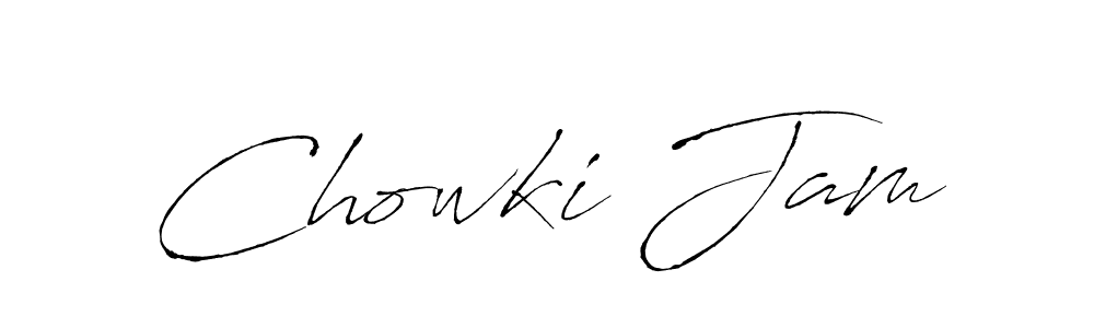 Design your own signature with our free online signature maker. With this signature software, you can create a handwritten (Antro_Vectra) signature for name Chowki Jam. Chowki Jam signature style 6 images and pictures png