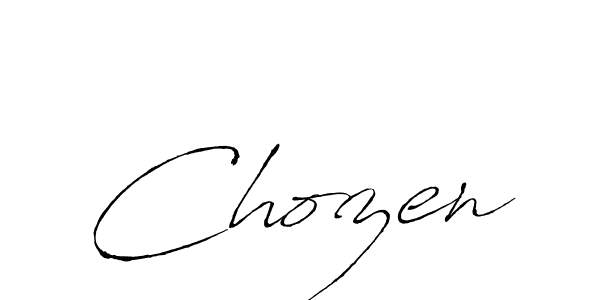 Make a beautiful signature design for name Chozen. With this signature (Antro_Vectra) style, you can create a handwritten signature for free. Chozen signature style 6 images and pictures png