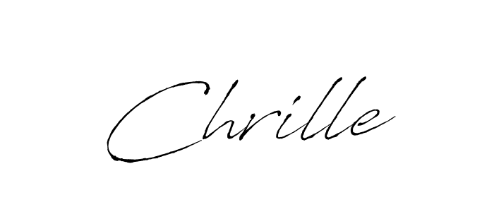 Use a signature maker to create a handwritten signature online. With this signature software, you can design (Antro_Vectra) your own signature for name Chrille. Chrille signature style 6 images and pictures png