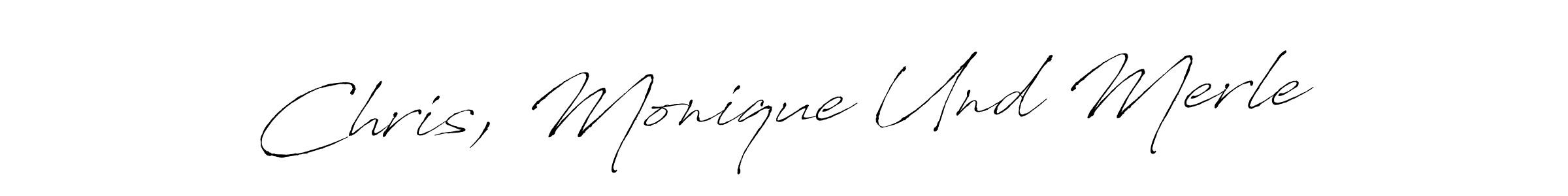 It looks lik you need a new signature style for name Chris, Monique Und Merle. Design unique handwritten (Antro_Vectra) signature with our free signature maker in just a few clicks. Chris, Monique Und Merle signature style 6 images and pictures png
