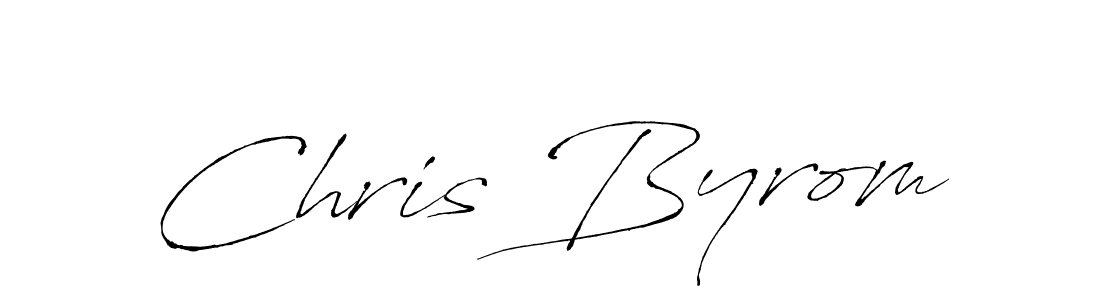 Chris Byrom stylish signature style. Best Handwritten Sign (Antro_Vectra) for my name. Handwritten Signature Collection Ideas for my name Chris Byrom. Chris Byrom signature style 6 images and pictures png