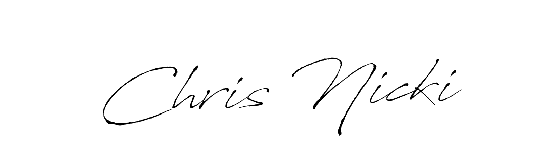 How to make Chris Nicki name signature. Use Antro_Vectra style for creating short signs online. This is the latest handwritten sign. Chris Nicki signature style 6 images and pictures png