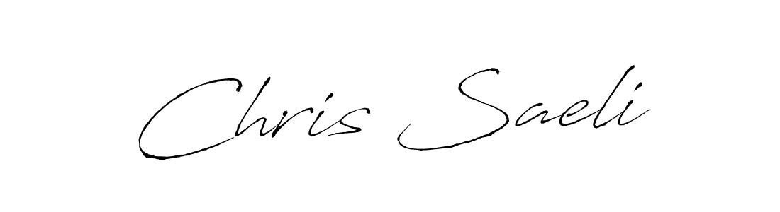 How to make Chris Saeli name signature. Use Antro_Vectra style for creating short signs online. This is the latest handwritten sign. Chris Saeli signature style 6 images and pictures png