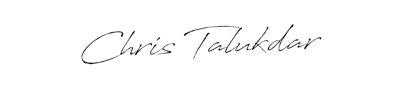 Create a beautiful signature design for name Chris Talukdar. With this signature (Antro_Vectra) fonts, you can make a handwritten signature for free. Chris Talukdar signature style 6 images and pictures png