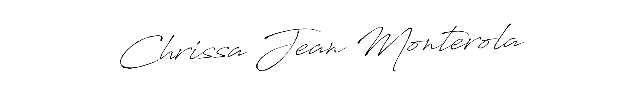 Design your own signature with our free online signature maker. With this signature software, you can create a handwritten (Antro_Vectra) signature for name Chrissa Jean Monterola. Chrissa Jean Monterola signature style 6 images and pictures png