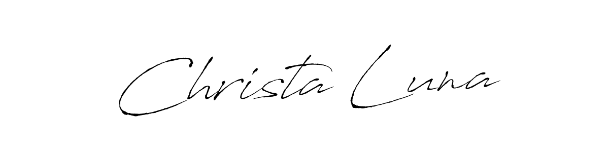 The best way (Antro_Vectra) to make a short signature is to pick only two or three words in your name. The name Christa Luna include a total of six letters. For converting this name. Christa Luna signature style 6 images and pictures png