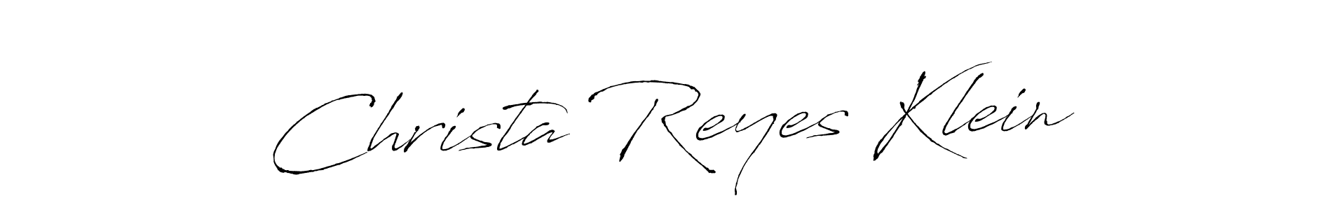 Christa Reyes Klein stylish signature style. Best Handwritten Sign (Antro_Vectra) for my name. Handwritten Signature Collection Ideas for my name Christa Reyes Klein. Christa Reyes Klein signature style 6 images and pictures png