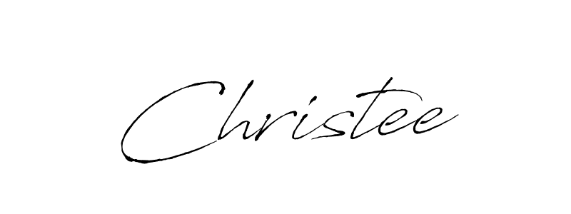 Design your own signature with our free online signature maker. With this signature software, you can create a handwritten (Antro_Vectra) signature for name Christee. Christee signature style 6 images and pictures png