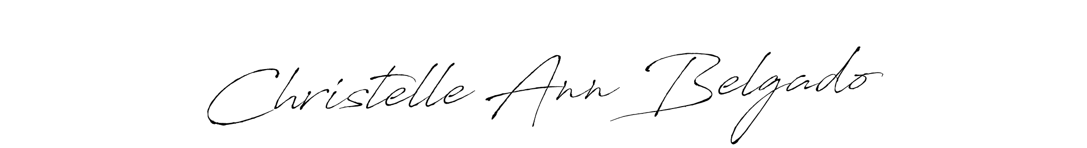How to make Christelle Ann Belgado name signature. Use Antro_Vectra style for creating short signs online. This is the latest handwritten sign. Christelle Ann Belgado signature style 6 images and pictures png