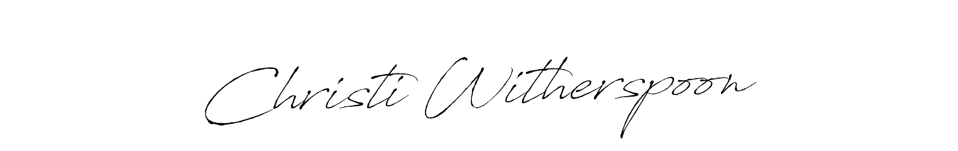 Create a beautiful signature design for name Christi Witherspoon. With this signature (Antro_Vectra) fonts, you can make a handwritten signature for free. Christi Witherspoon signature style 6 images and pictures png